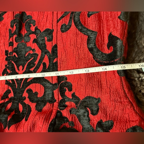 Damsel in this Dress Chic Red and Black Brocade Corset Top - Picture 7 of 8